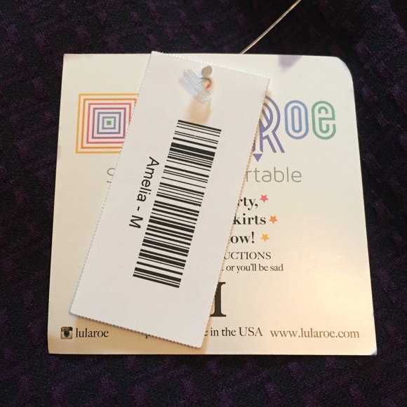 ⭐️ NWT LuLaRoe Amelia dress in rich, deep purple - Picture 4 of 6